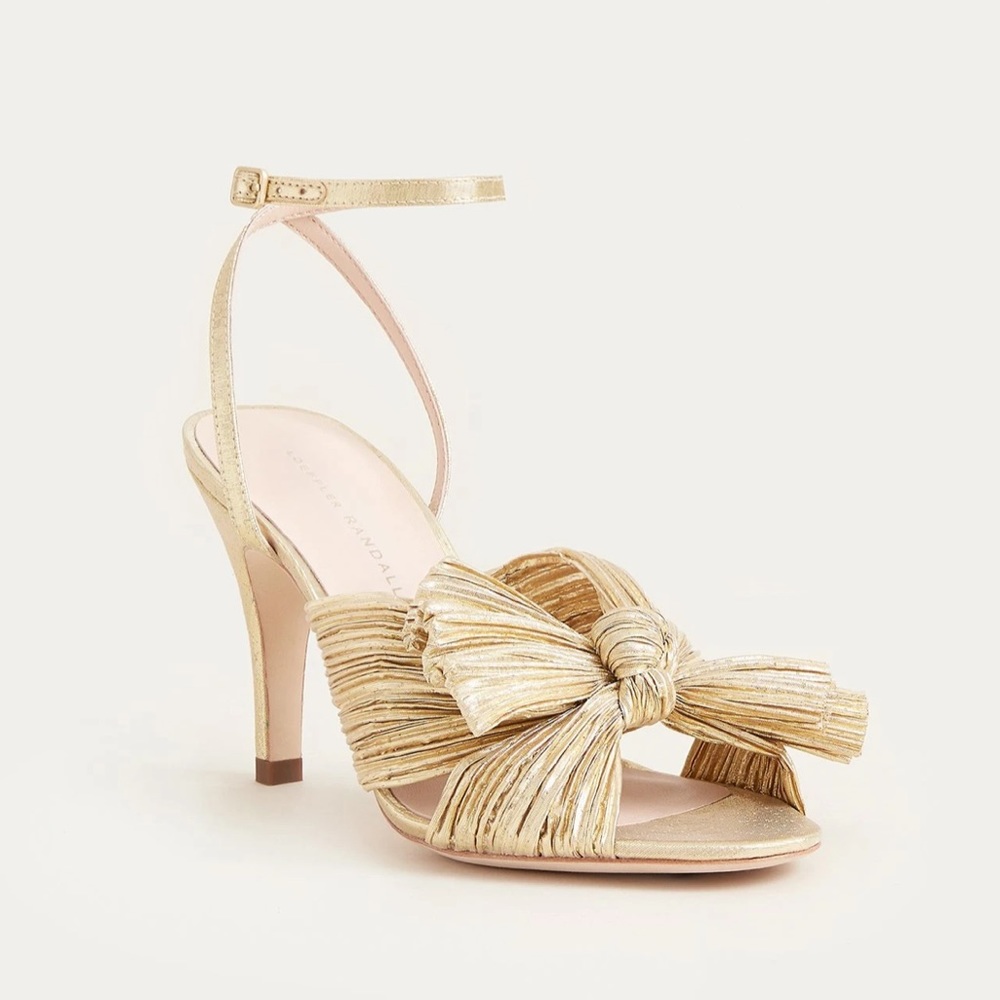 Gold Loeffler Randall Zinnia Bow Heels
